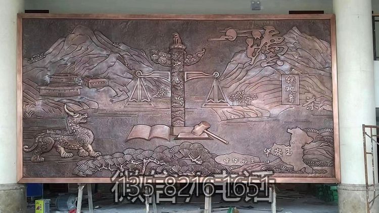華安政務大廳地方主題浮雕，紫銅鍛造壁畫