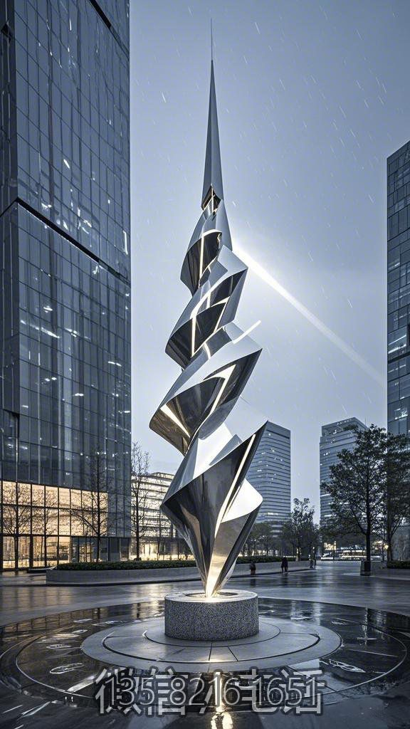 城市廣場(chǎng)不銹鋼避雷針雕塑