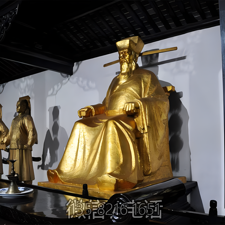 玻璃鋼仿銅古代名人定制戶(hù)外廣場(chǎng)裝飾品落地?cái)[件包拯雕塑