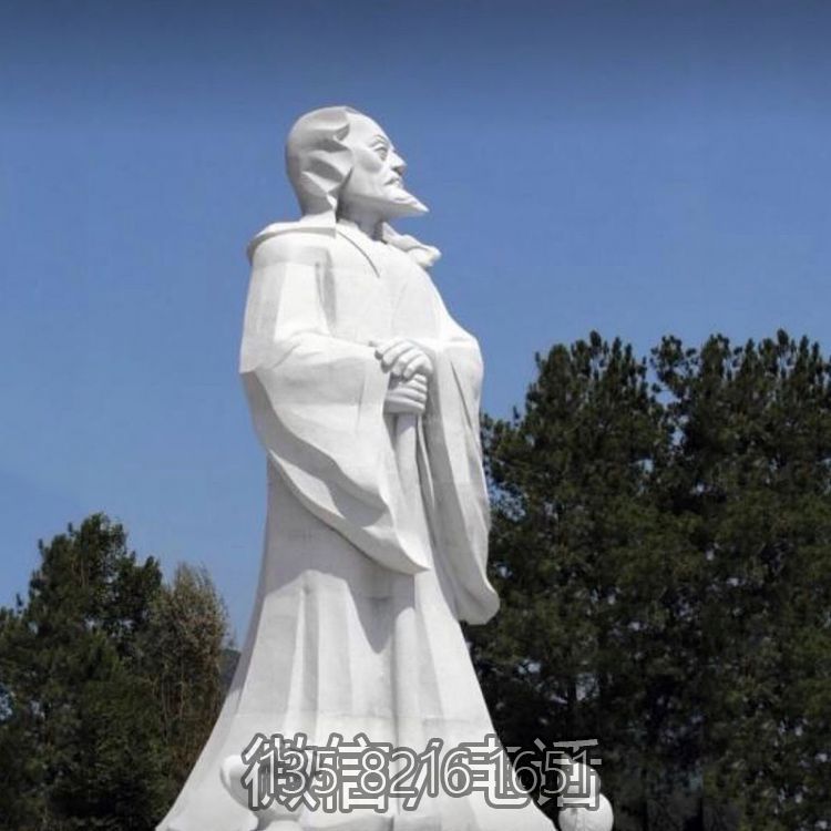 花園廣場(chǎng)漢白玉中國(guó)東晉時(shí)期著名田園詩人陶淵明石雕
