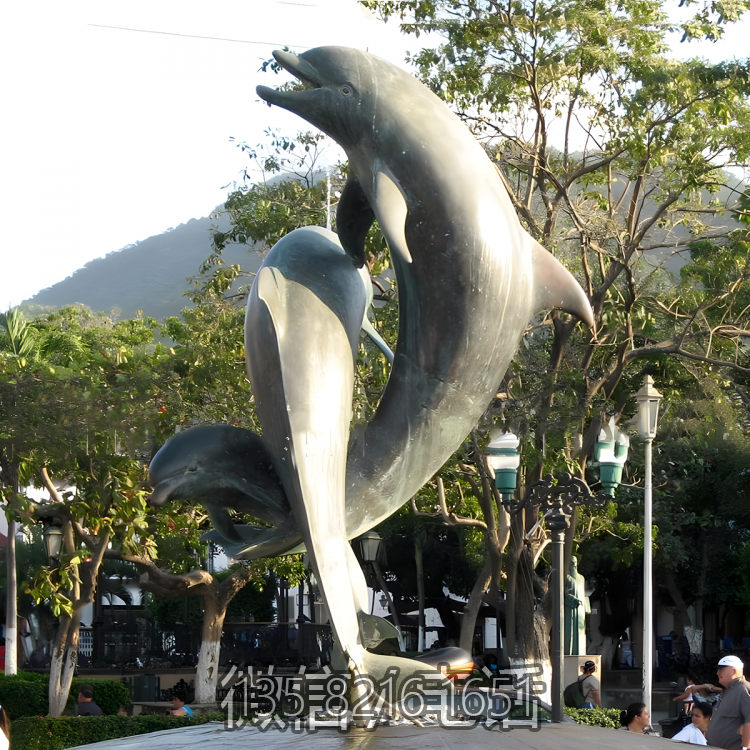 城市廣場(chǎng)玻璃鋼海洋動(dòng)物海豚雕塑 城市廣場(chǎng)玻璃鋼海洋動(dòng)物海豚雕塑