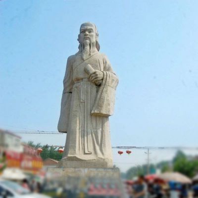 城市景區(qū)歷史名人中國(guó)古代哲學(xué)家大理石石雕莊子雕塑