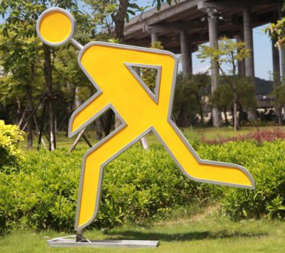 公園玻璃鋼園林景觀跑步雕塑運(yùn)動戶外小品體育